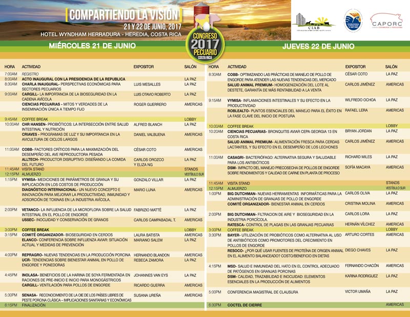 Programa de Congreso Pecuario 2017